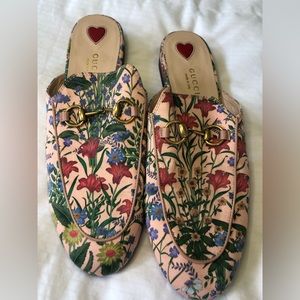 Women’s Gucci Princetown GG Flora Supreme Canvas Slipper sz 37 1/2